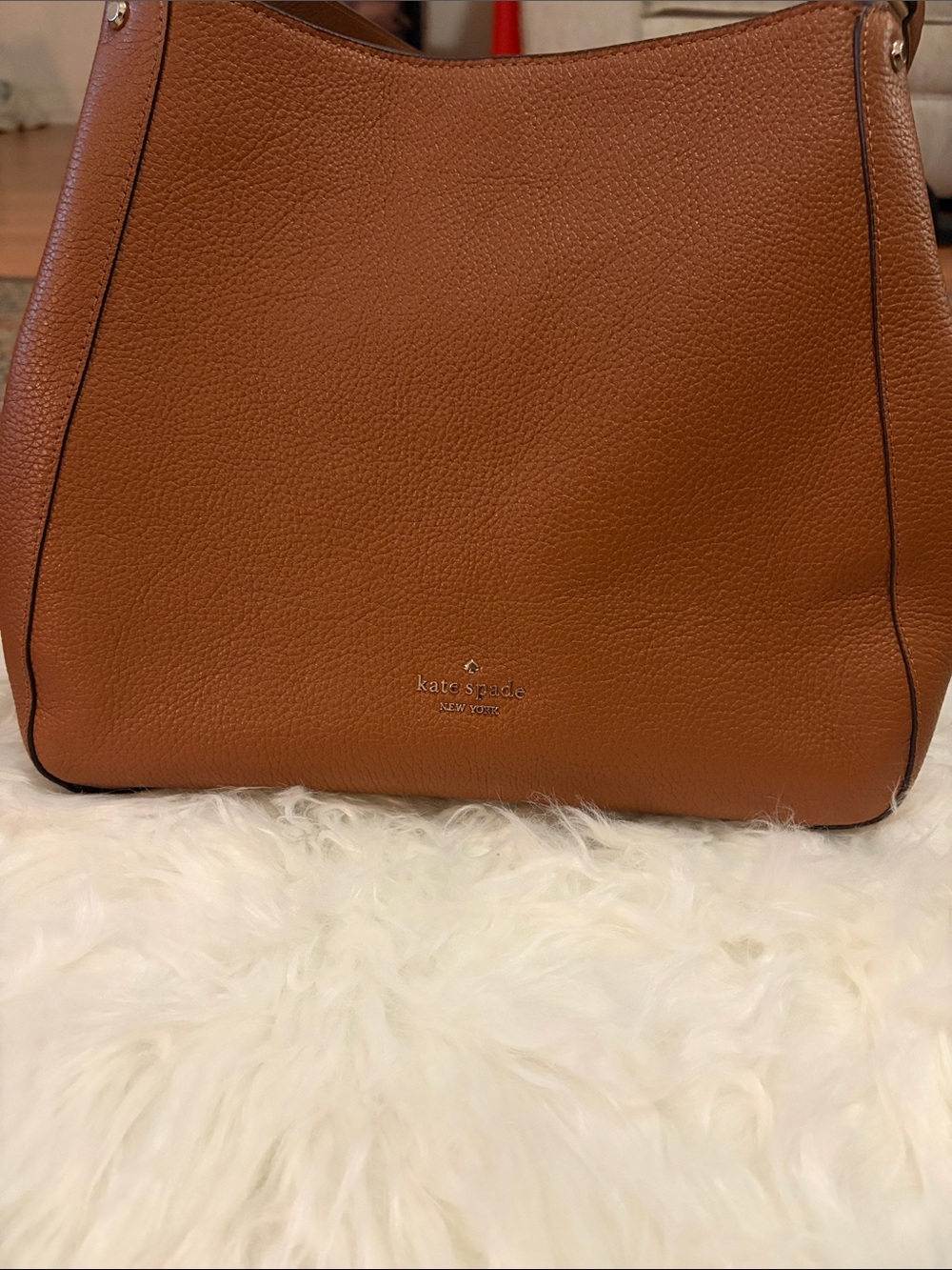 kate spade Rust Pebbled Leather Shoulder Bag